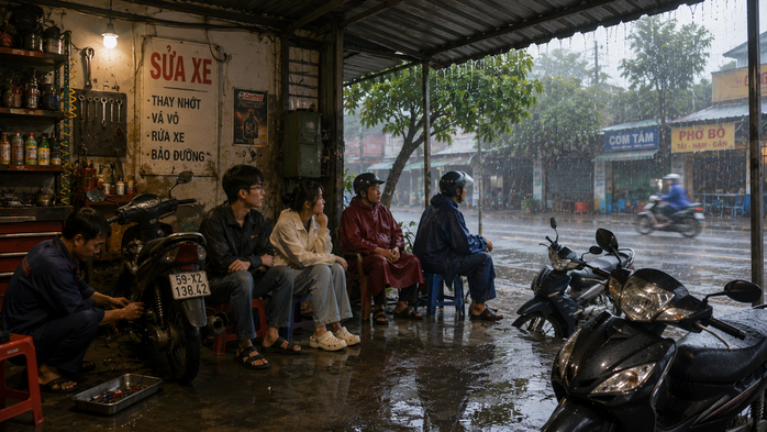 Mái hiên trong cơn mưa - Ảnh 1.