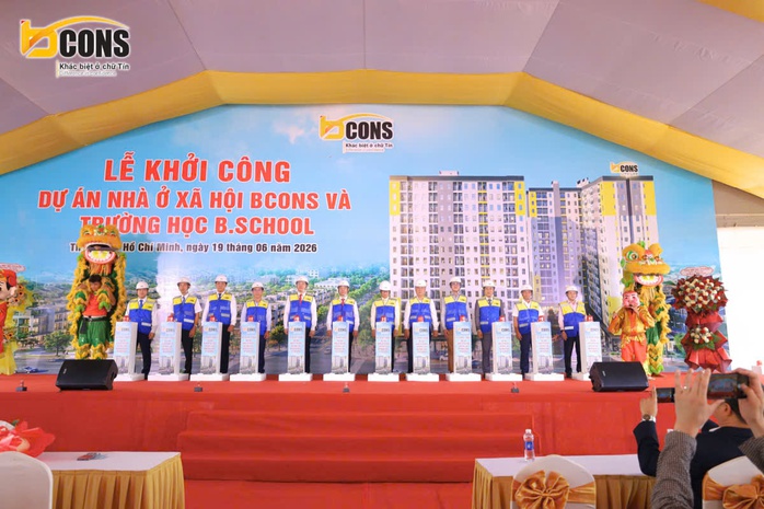 Tập đoàn BCONS khởi công 802 căn nhà ở xã hội TPHCM cho người lao động thu nhập thấp - Ảnh 1. Tập đoàn BCONS khởi công 802 căn nhà ở xã hội TPHCM cho người lao động thu nhập thấp - Ảnh 1.