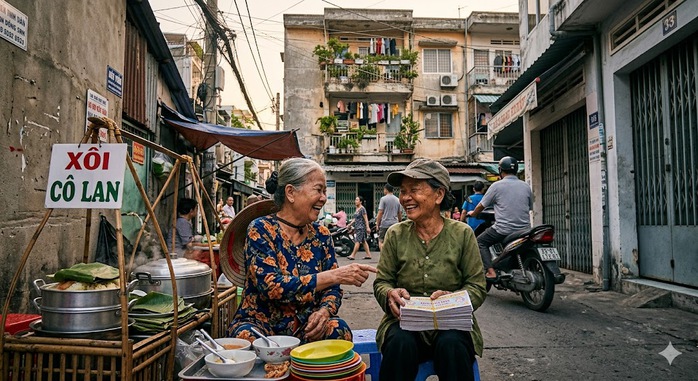 Cú "bẻ lái" của bà bán xôi - Ảnh 1.