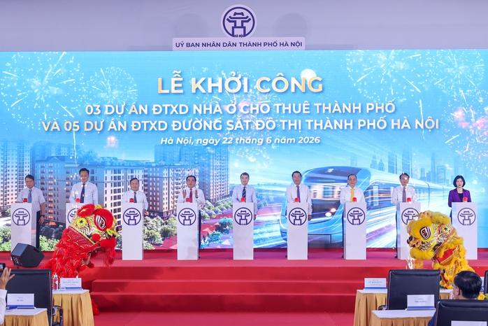 Thủ tướng dự lễ khởi công 5 tuyến đường sắt, 3 dự án nhà ở cho thuê ở Hà Nội - Ảnh 3.