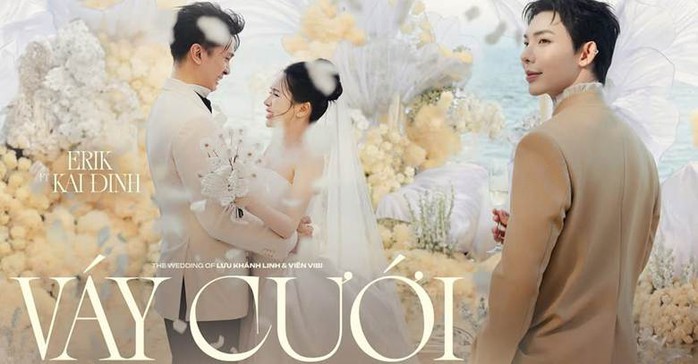 "V&aacute;y cưới" của Erik trong h&ocirc;n lễ "b&agrave; tr&ugrave;m n&ocirc;ng sản" Vi&ecirc;n Vibi g&acirc;y sốt - Ảnh 1.