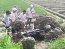 Máy cày nhào xuống ruộng, đè chết người cầm lái Máy cày nhào xuống ruộng, đè chết người cầm lái