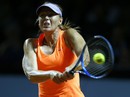 Sharapova hơi căng thẳng trong đêm tái xuất Sharapova hơi căng thẳng trong đêm tái xuất