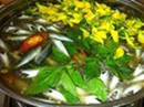 Cách làm canh chua bông điên điển cá linh đặc sản mùa nước nổi Cách làm canh chua bông điên điển cá linh đặc sản mùa nước nổi