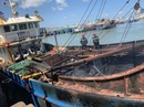 Khánh Hòa: Một tàu sắt bị cháy dữ dội Khánh Hòa: Một tàu sắt bị cháy dữ dội