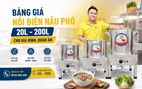 Bảng giá nồi điện nấu phở 20L - 200L cho gia đình, quán ăn