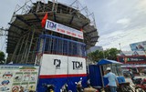 Kéo thép tại công trình 7 tầng, nam công nhân bị điện giật trọng thương