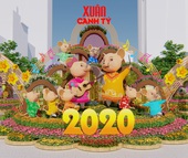 Nhiều tạo hình độc đáo ở đường hoa Nguyễn Huệ Tết Canh Tý 2020