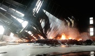 Vĩnh Long: Cháy lớn tại kho tái chế bao bì