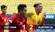 Video clip: Thua Úc 1-2, U19 Việt Nam chính thức bị loại