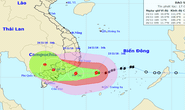 Chiều mai, bão số 9 giật cấp 12 trên vùng biển Khánh Hòa - Vũng Tàu