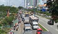 TP HCM: Sụp lún ở đường Võ Văn Kiệt, giao thông bị phong tỏa nhiều giờ