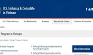 Chương trình Học giả Fulbright Việt Nam chọn ứng viên