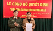 Vợ của đại úy công an hy sinh trong lúc đi cứu dân được tuyển dụng vào Công an nhân dân