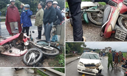 Tai nạn liên hoàn giữa ôtô và 2 xe máy, 3 người nhập viện cấp cứu