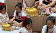 Xúc động hai cháu nhỏ đập heo đất ủng hộ phòng chống dịch Covid-2019