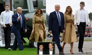 Tổng thống Trump “lu mờ” khi đi cạnh quý tử Barron