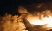 Máy bay quân sự Ukraine chìm trong khói lửa, 25 người chết