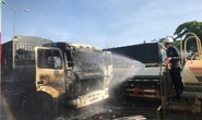 Quảng Nam: Xe tải đang chạy bỗng bốc cháy dữ dội