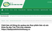 Cảnh báo về thông tin quảng cáo thực phẩm bảo vệ sức khỏe Dạ dày Tuệ Tĩnh
