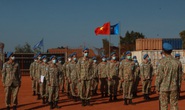 Xúc động lễ chào cờ đầu năm 2022 của bệnh viện mũ nồi xanh tại Nam Sudan