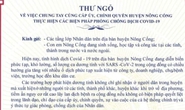 Thêm 1 huyện ở Thanh Hóa ra thư ngỏ khuyến cáo người dân không về quê dịp Tết