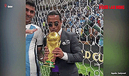 “Thánh rắc muối” nâng cúp vàng World Cup khiến Messi bực bội