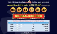 Vé số Vietlott mua qua mạng trúng giải Jackpot 66,8 tỉ đồng