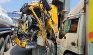 5 xe tải tông nhau trên Quốc lộ 1 ở Quảng Nam