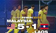 U22 Malaysia thắng đậm U22 Lào đến 5 bàn