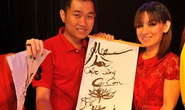 Phi Nhung viết thư pháp tặng mẹ ngày 8-3