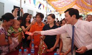 Chủ tịch nước Trương Tấn Sang chúc Tết công nhân tại Đồng Nai