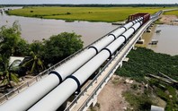 Đường ống thép khổng lồ đưa nước từ hồ Dầu Tiếng đến 2 huyện biên giới