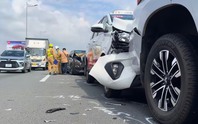 Hiện trường 5 ôtô gặp nạn trên cao tốc TP HCM - Long Thành - Dầu Giây