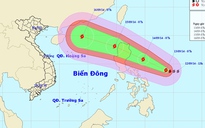 Bão giật cấp 14-15 tiến nhanh vào Biển Đông