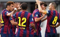 Dàn sao trẻ Barcelona “đánh tennis” với HJK Helsinki