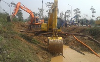 Hà Nội: Lần thứ 10 vỡ đường ống nước sông Đà