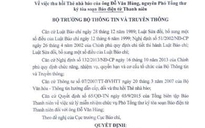 Thu hồi thẻ nhà báo của ông Đỗ Văn Hùng