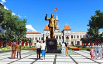 Rước tượng Bác về phố Nguyễn Huệ