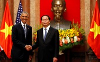 Cận cảnh Chủ tịch nước đón Tổng thống Obama