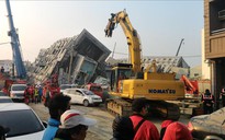 Động đất Đài Loan: Cột chung cư bị sập chứa nhiều can dầu ăn