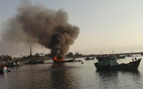 Nổ bình gas tàu cá, 2 ngư dân bị thương nặng