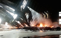 Vĩnh Long: Cháy lớn tại kho tái chế bao bì