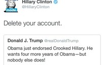 Bà Clinton và ông Trump "phím chiến" dữ dội trên Twitter