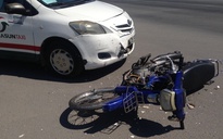 Chạy xe máy không đội mũ bảo hiểm, 1 nam sinh gặp nạn