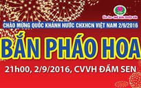 Bắn pháo hoa tại Đầm Sen