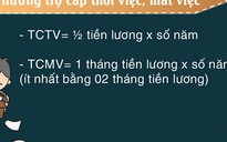 Tính lại trợ cấp thôi việc cho nhân viên