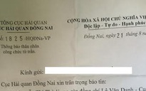 Xôn xao vụ gửi văn bản thông báo mẹ cục trưởng hải quan mất!