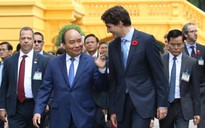 Cận cảnh lễ đón Thủ tướng Canada Justin Trudeau ở Phủ Chủ tịch