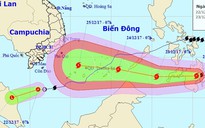 Bão Tembin mạnh lên, di chuyển nhanh hướng vào Nam bộ